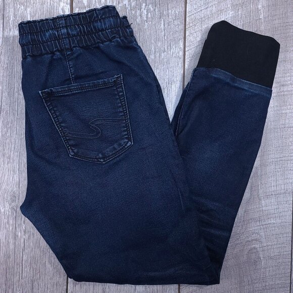 Silver Jeans Womens Joga Sweat Pants Size 26 Dark Denim Jegging Jeans - Picture 1 of 8